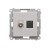 Gniazdo antenowe typu „F” + komputerowe RJ45 kat.6 Simon 55 TASFRJ45.01/143 Kontakt-Simon aluminium mat