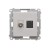 Gniazdo antenowe typu „F” + komputerowe RJ45 kat.6 Simon 55 TASFRJ45.01/143 Kontakt-Simon aluminium mat