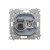 Gniazdo antenowe typu „F” + komputerowe RJ45 kat.6 Simon 55 TASFRJ45.01/143 Kontakt-Simon aluminium mat