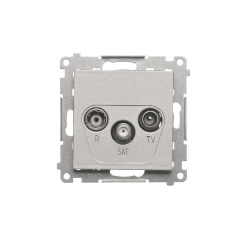 Gniazdo antenowe R-TV-SAT końcowe/zakończeniowe Simon 55 TASK.01/143 Kontakt-Simon aluminium mat