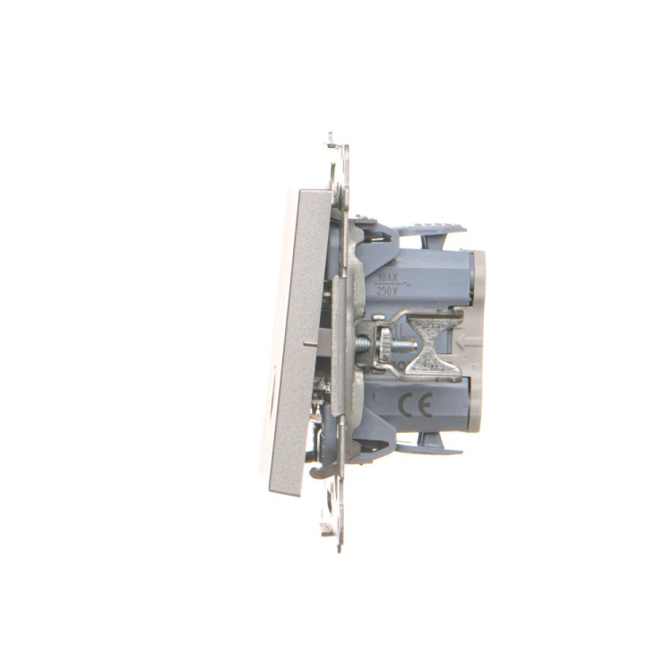 Przycisk "dzwonek" z podświetleniem LED Simon 55 TD1L.01/143 Kontakt-Simon aluminium mat