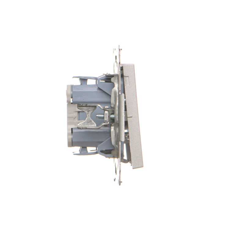 Przycisk "dzwonek" z podświetleniem LED Simon 55 TD1L.01/143 Kontakt-Simon aluminium mat