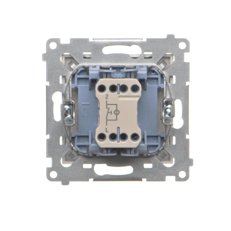Przycisk "dzwonek" z podświetleniem LED Simon 55 TD1L.01/144 Kontakt-Simon szampański mat