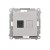 Gniazdo telefoniczne pojedyncze RJ12 Simon 55 TF1.01/143 Kontakt-Simon aluminium mat