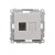 Gniazdo telefoniczne pojedyncze RJ12 Simon 55 TF1.01/143 Kontakt-Simon aluminium mat