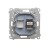 Gniazdo telefoniczne pojedyncze RJ12 Simon 55 TF1.01/143 Kontakt-Simon aluminium mat