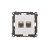 Gniazdo komputerowe podwójne ekranowane RJ45 kategoria 6, z przesłoną przeciwkurzową Simon 55 T62E.01/143 Kontakt-Simon aluminium mat