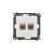 Gniazdo komputerowe podwójne ekranowane RJ45 kategoria 6, z przesłoną przeciwkurzową Simon 55 T62E.01/143 Kontakt-Simon aluminium mat