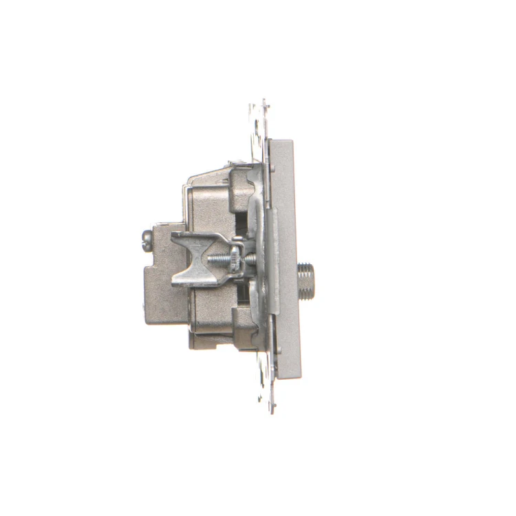 Gniazdo antenowe R-TV-SAT przelotowe Simon 55 TASP.01/143 Kontakt-Simon aluminium mat