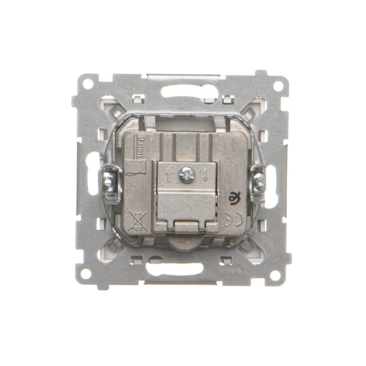 Gniazdo antenowe R-TV-SAT przelotowe Simon 55 TASP.01/143 Kontakt-Simon aluminium mat