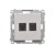 Gniazdo telefoniczne podwójne RJ12 Simon 55 TF2.01/143 Kontakt-Simon aluminium mat