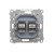Gniazdo telefoniczne podwójne RJ12 Simon 55 TF2.01/143 Kontakt-Simon aluminium mat