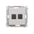 Gniazdo komputerowe podwójne RJ45 kategoria 6, z przesłoną przeciwkurzową Simon 55 T62.01/143 Kontakt-Simon aluminium mat