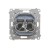 Gniazdo komputerowe podwójne RJ45 kategoria 6, z przesłoną przeciwkurzową Simon 55 T62.01/143 Kontakt-Simon aluminium mat