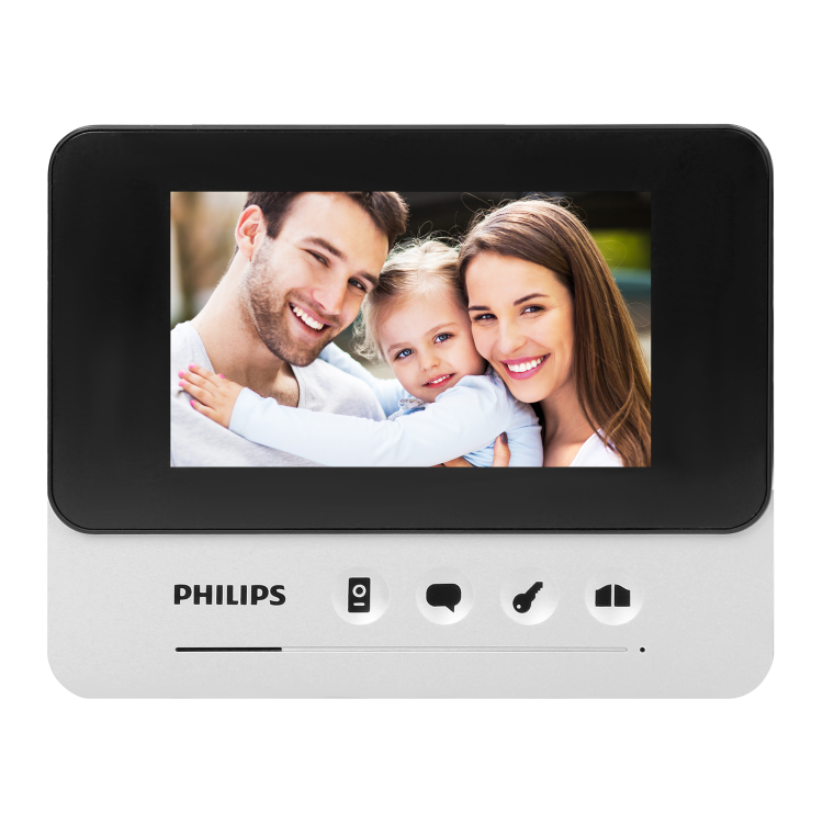Monitor Philips WelcomeEye AddCompact 531105 Philips DES 9300 DDE/29 do rozbudowy zestawów z serii WelcomeEye Compact 4,3" ekran wideodomofon LCD dzwonek przewodowy bezsłuchawkowy sterowanie furtką i bramą
