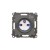 Gniazdo wtyczkowe pojedyncze DATA z kluczem uprawniającym Simon 55 TGD1CZ.01/149 Kontakt-Simon czarny mat