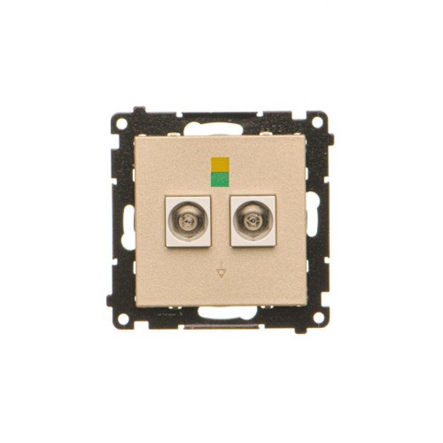 Gniazdo ekwipotencjalne podwójne Simon 55 TGEK2.01/144 Kontakt-Simon szampański mat