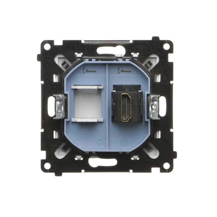 Gniazdo HDMI pojedyncze Simon 55 TGHDMI.01/143 Kontakt-Simon aluminium mat