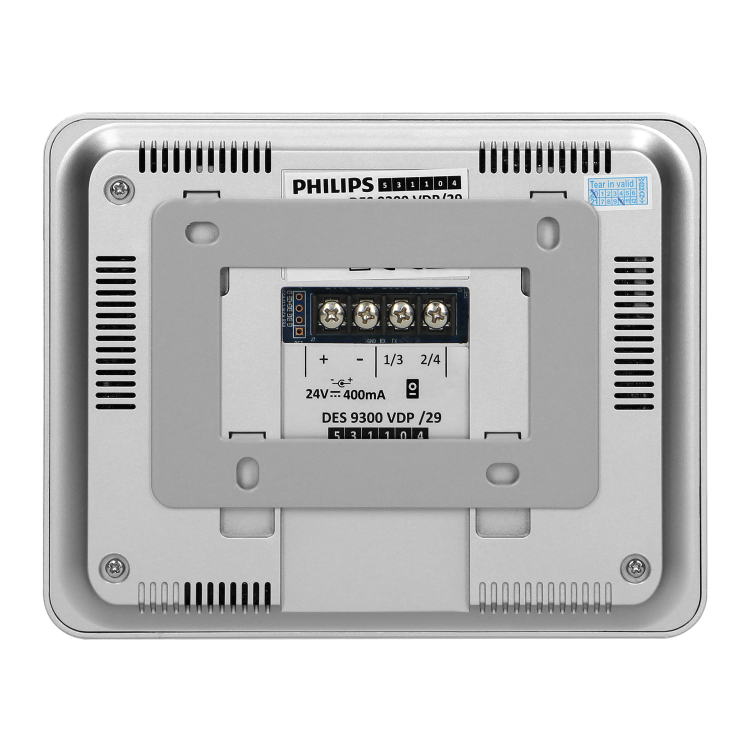 Monitor Philips WelcomeEye AddCompact 531105 Philips DES 9300 DDE/29 do rozbudowy zestawów z serii WelcomeEye Compact 4,3" ekran wideodomofon LCD dzwonek przewodowy bezsłuchawkowy sterowanie furtką i bramą