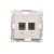 Gniazdo komputerowe RJ45 kategoria 5e + telefoniczne RJ12 Simon 55 T5F.01/114 Kontakt-Simon jasnoszary mat