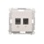 Gniazdo komputerowe RJ45 kategoria 5e + telefoniczne RJ12 Simon 55 T5F.01/114 Kontakt-Simon jasnoszary mat