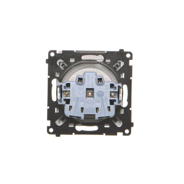 Gniazdo wtyczkowe pojedyncze do wersji IP44 - bez uszczelki - klapka w kolorze pokrywy Simon 55 TGZ1BCUZ.01/143 Kontakt-Simon aluminium mat