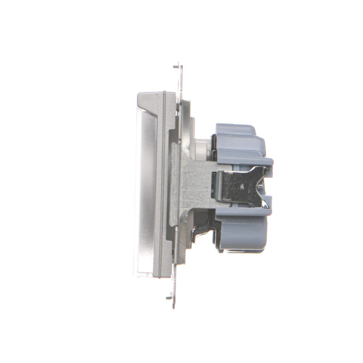 Gniazdo wtyczkowe pojedyncze do wersji IP44 - bez uszczelki - klapka transparentna Simon 55 TGZ1BCUZ.01/143A Kontakt-Simon aluminium mat