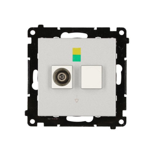 Gniazdo ekwipotencjalne Simon 55 TGEK1.01/143 Kontakt-Simon aluminium mat