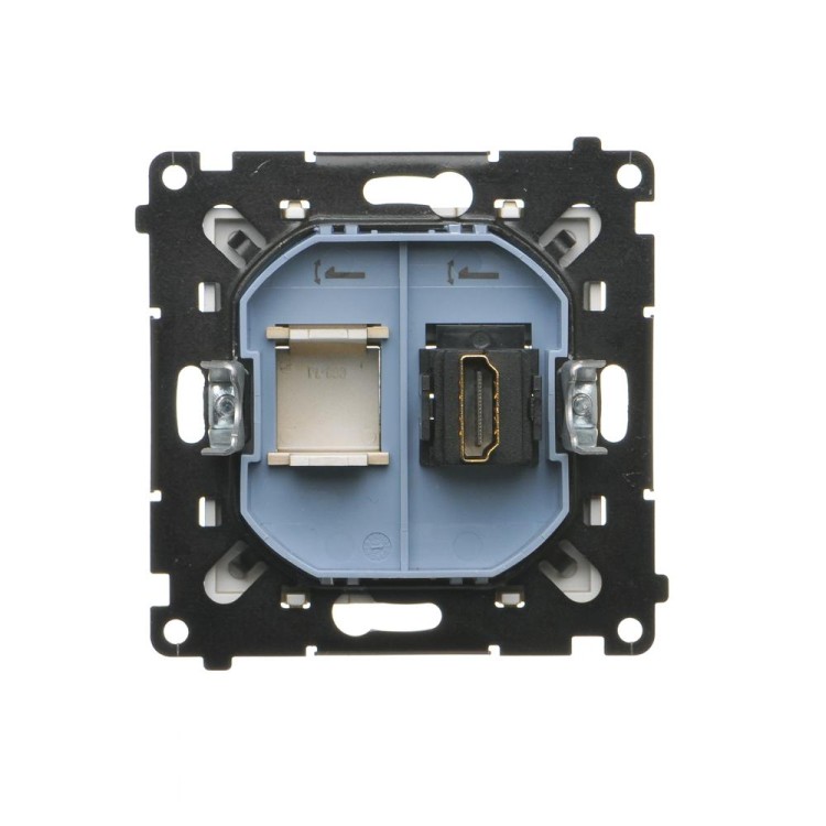 Gniazdo HDMI pojedyncze Simon 55 TGHDMI.01/144 Kontakt-Simon szampański mat