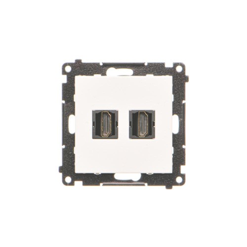 Gniazdo HDMI podwójne Simon 55 TGHDMI2.01/111 Kontakt-Simon biały mat