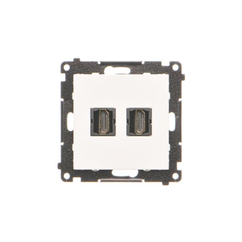 Gniazdo HDMI podwójne Simon 55 TGHDMI2.01/111 Kontakt-Simon biały mat