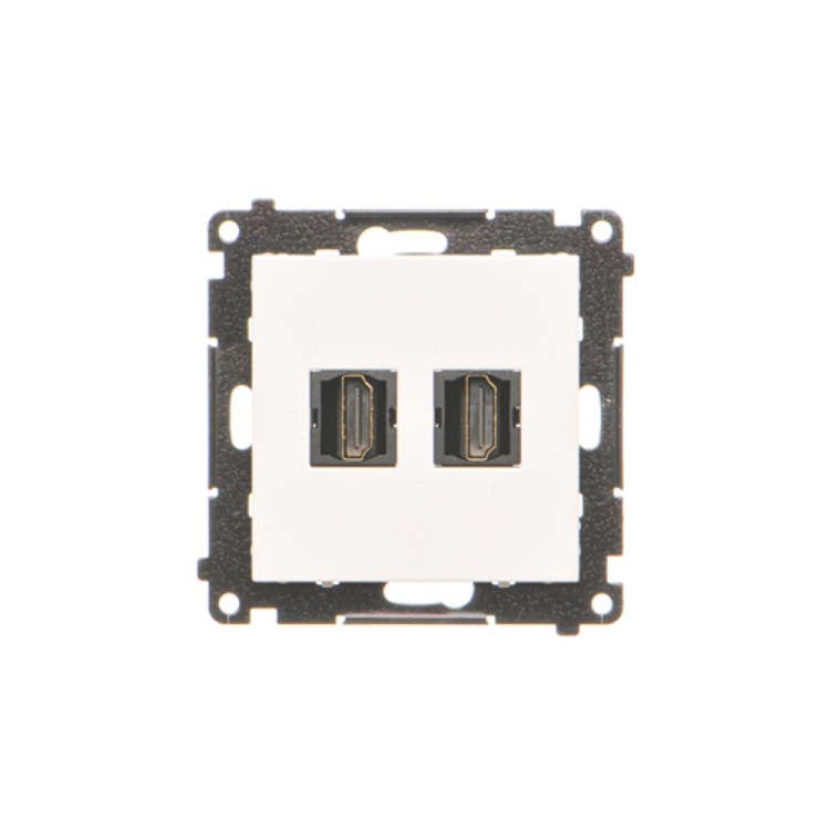 Gniazdo HDMI podwójne Simon 55 TGHDMI2.01/111 Kontakt-Simon biały mat