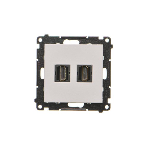 Gniazdo HDMI podwójne Simon 55 TGHDMI2.01/114 Kontakt-Simon jasnoszary mat