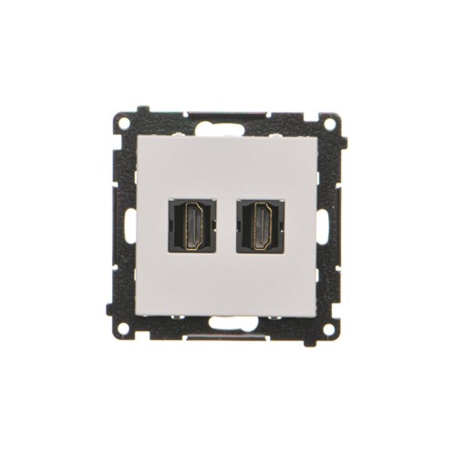 Gniazdo HDMI podwójne Simon 55 TGHDMI2.01/114 Kontakt-Simon jasnoszary mat