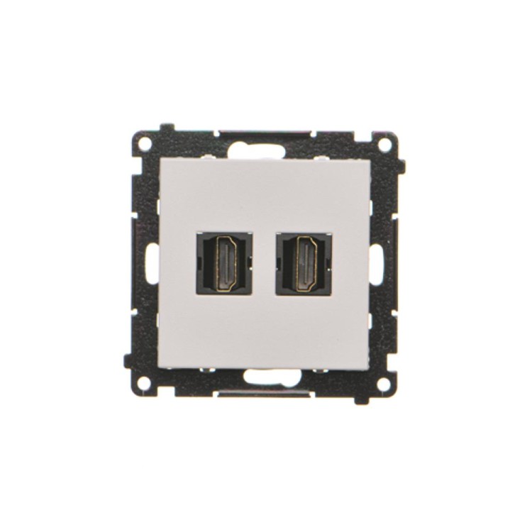 Gniazdo HDMI podwójne Simon 55 TGHDMI2.01/114 Kontakt-Simon jasnoszary mat