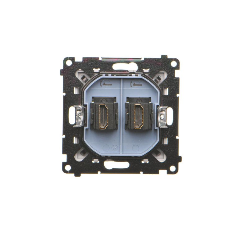 Gniazdo HDMI podwójne Simon 55 TGHDMI2.01/114 Kontakt-Simon jasnoszary mat