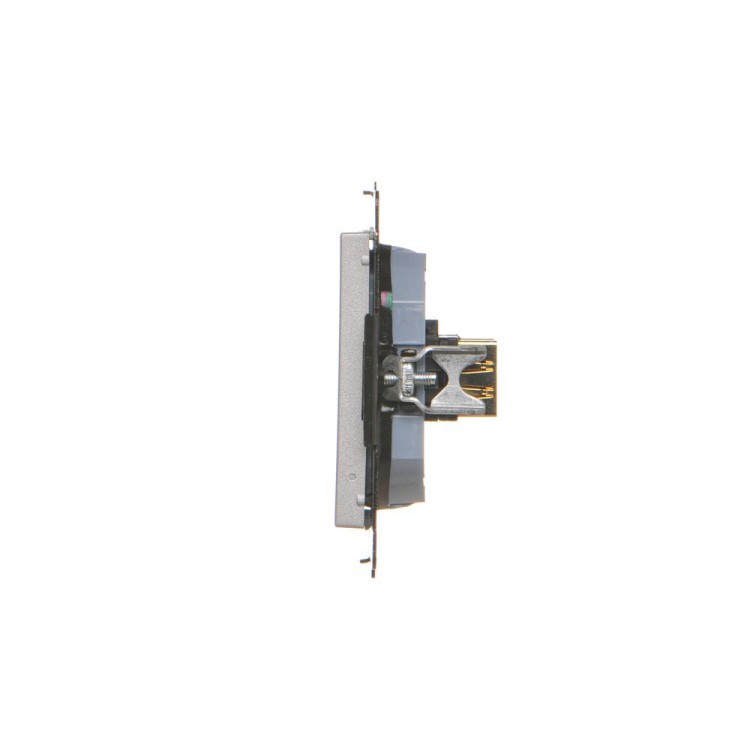 Gniazdo HDMI podwójne Simon 55 TGHDMI2.01/143 Kontakt-Simon aluminium mat