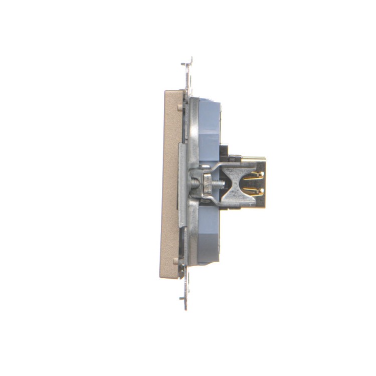 Gniazdo HDMI podwójne Simon 55 TGHDMI2.01/144 Kontakt-Simon szampański mat