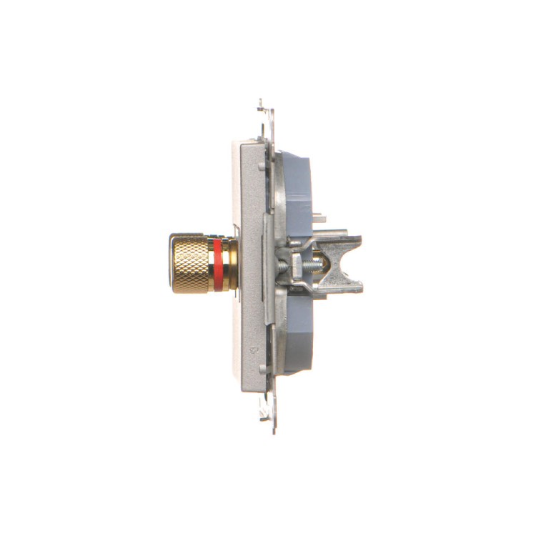 Gniazdo głośnikowe pojedyncze Simon 55 TGL.01/143 Kontakt-Simon aluminium mat