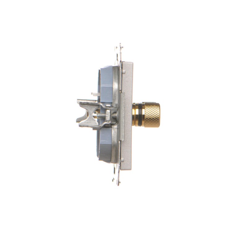Gniazdo głośnikowe pojedyncze Simon 55 TGL.01/143 Kontakt-Simon aluminium mat