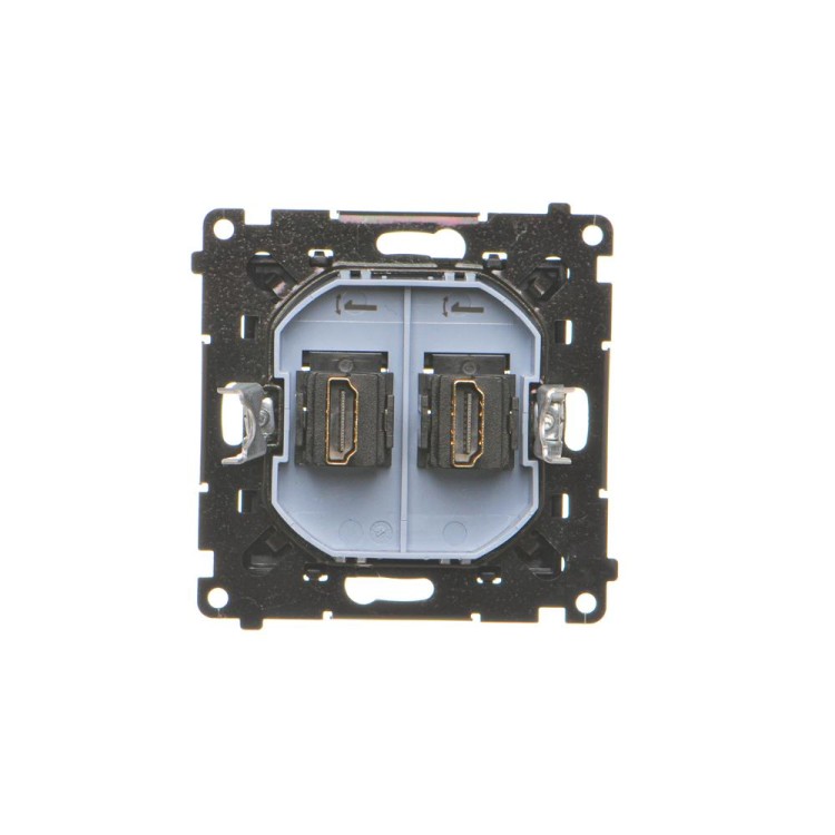 Gniazdo HDMI podwójne Simon 55 TGHDMI2.01/149 Kontakt-Simon czarny mat