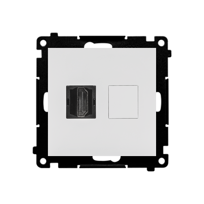 Gniazdo HDMI pojedyncze Simon 55 TGHDMI.01/114 Kontakt-Simon jasnoszary mat