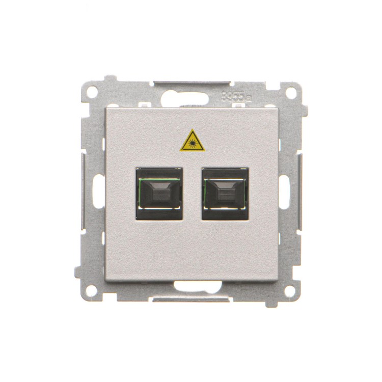 Gniazdo światłowodowe / optyczne podwójne Simon 55 TGS2.01/143 Kontakt-Simon aluminium mat
