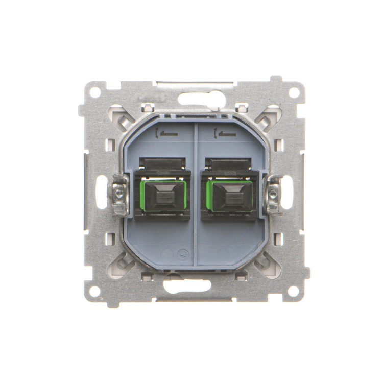 Gniazdo światłowodowe / optyczne podwójne Simon 55 TGS2.01/143 Kontakt-Simon aluminium mat