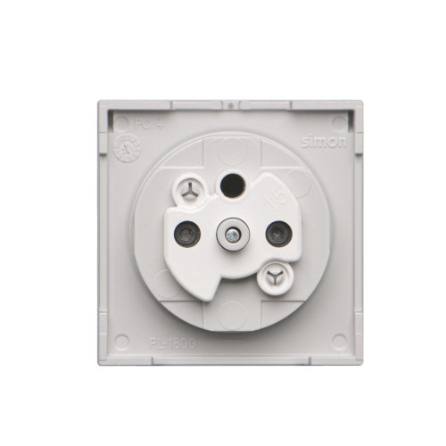 Pokrywa do gniazda wtyczkowego z uziemieniem - do wersji IP44- klapka w kolorze pokrywy Simon 55 TGZ1BUZP/143 Kontakt-Simon aluminium mat
