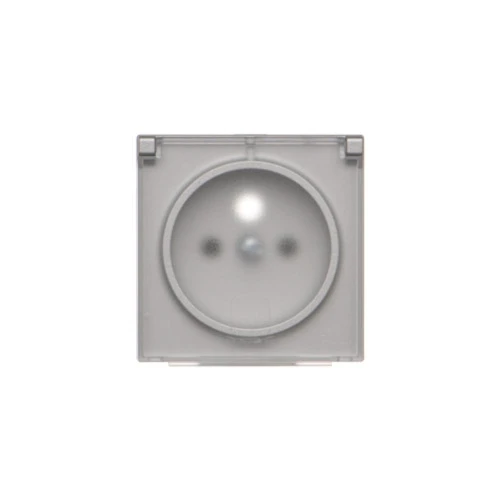 Pokrywa do gniazda wtyczkowego z uziemieniem - do wersji IP44- klapka w kolorze transparentnym Simon 55 TGZ1BUZP/143A Kontakt-Simon aluminium mat