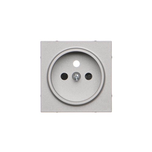 Pokrywa do gniazda wtyczkowego pojedynczego z uziemieniem Simon 55 TGZ1ZP/143 Kontakt-Simon aluminium mat