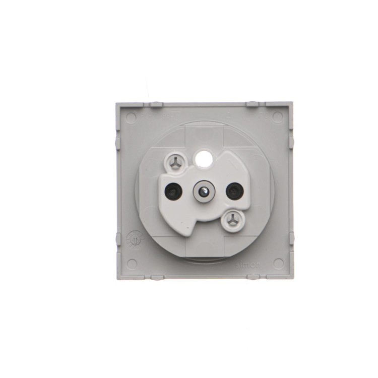 Pokrywa do gniazda wtyczkowego pojedynczego z uziemieniem Simon 55 TGZ1ZP/143 Kontakt-Simon aluminium mat