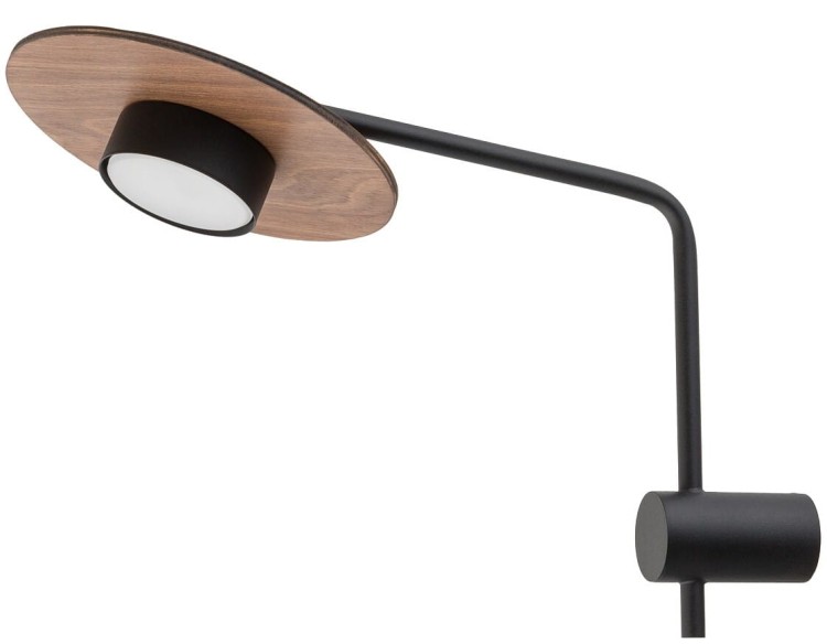 Lampa ścienna kinkiet Loft KINKIET DISK I 7645 NOWODVORSKI Lighting GX53 nowoczesna oświetleniowa Industrialna drewno drewniana czarna czarny metal Inspiracje Premium