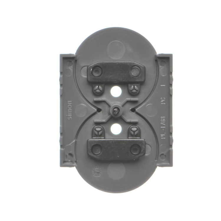 Pokrywa do gniazda wtyczkowego podwójnego z uziemieniem Simon 55 TGZ2MZP/116 Kontakt-Simon grafitowy mat